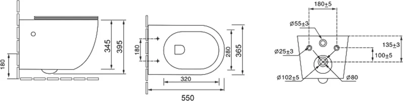 Унитаз подвесной Grossman Color голубой матовый GR-4411BSMS-21 (детальная фотография) index_1