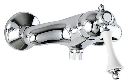 Смеситель для душа Cezares Margot хром, ручка белая - фото 1