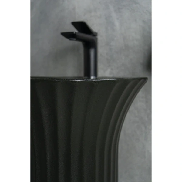 Раковина напольная GID Autonomo Nb132bg 41 см черный графит 81114 (детальная фотография), керамические