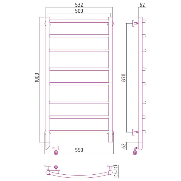 Схема (детальная фотография), лесенка, вертикальные