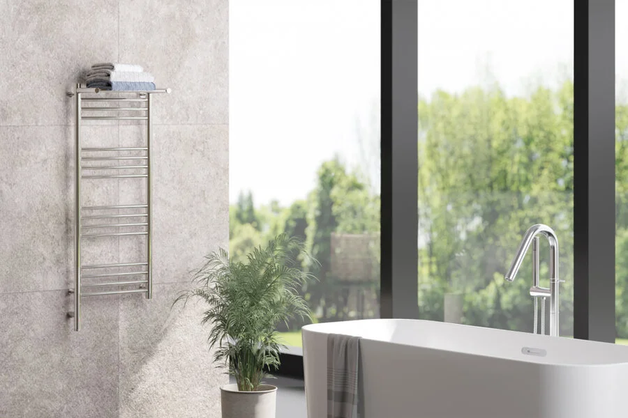 Полотенцесушитель электрический Сунержа Богема 3.0 40х100 см правый, без покрытия 00-5807-1040 (детальная фотография), электрические с наружной вилкой, электрические скрытого подключения, правое подключение