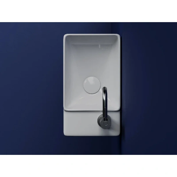 Раковина Ceramica Nova Element CN504 40 см подвесная (детальная фотография), маленькие, прямоугольной формы