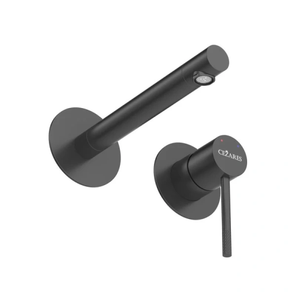 Смеситель для раковины Cezares Relax черный матовый RELAX-BLI2-2-NOP-W0 (детальная фотография), черные