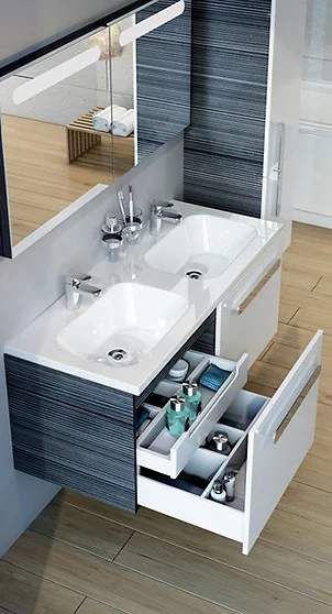 Раковина со скрытым переливом Ravak Chrome 1200 XJG01212000 (детальная фотография), двойные