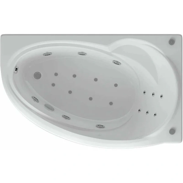 Ванна акриловая Акватек Бетта 170x97 см с гидромассажем левая BET170-0000010 (детальная фотография), акриловые