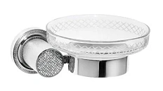 Мыльница Boheme Royal Cristal хром, прозрачный кристалл