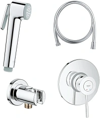 Гигиенический душ со смесителем Grohe BauClassic хром