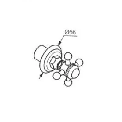 Вентиль Kludi 1926 51815 для скрытого монтажа (детальная фотография), в наличии, по запросу