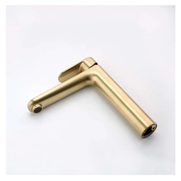 Смеситель для раковины Акватек Ника золото шлифованное AQ1804BG (детальная фотография), современные, hi-tech