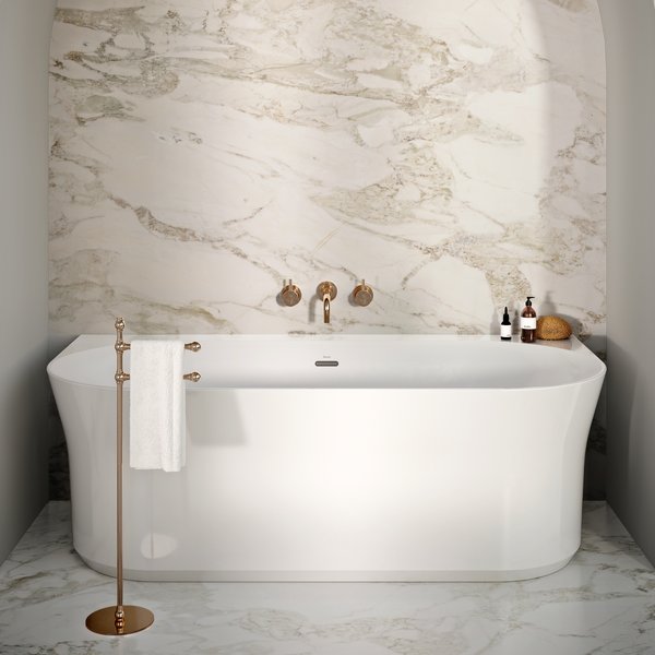 Ванна акриловая Ravak Ypsilon 180x90 см перелив хром XC00100028 (детальная фотография), 180x85 см