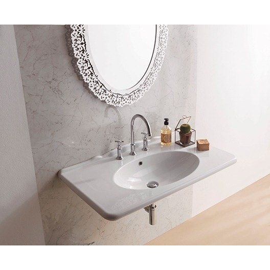 Раковина для ванной Globo Paestum PA023 (детальная фотография), 100 см