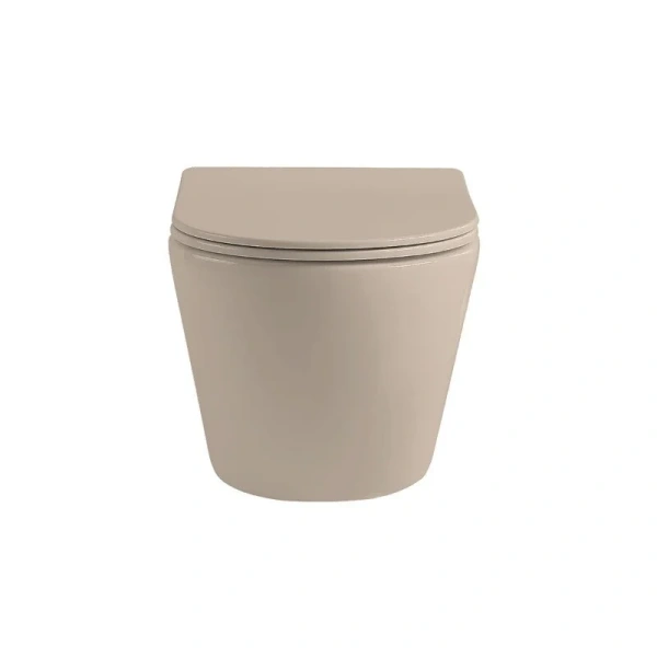 Унитаз подвесной Vincea Globo капучино матовый VT1-14SMC (детальная фотография), с горизонтальным, прямым выпуском, с прямым выпуском