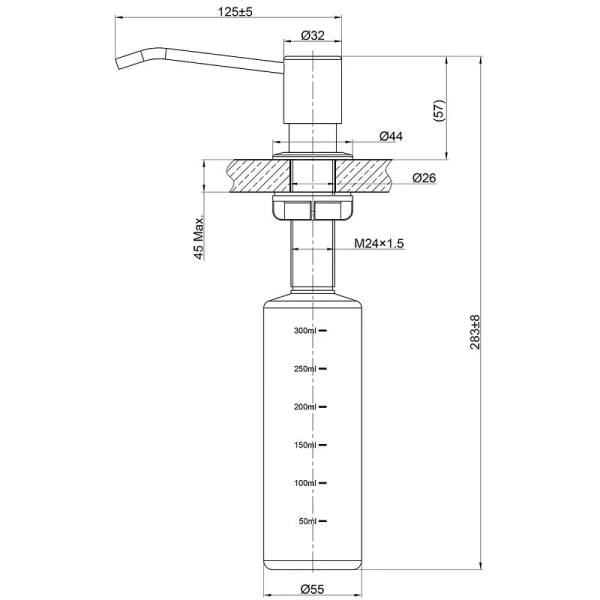 Дозатор Lemark Expert светлое золото LM8201LGN (детальная фотография), в наличии