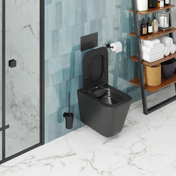 Унитаз подвесной Ceruttispa Maiella черный CT9163 (детальная фотография), современные, hi-tech, прямоугольные