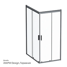 Душевой уголок Am.Pm Gem 120х90 см профиль черный