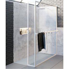 Душевая перегородка белая Riho Lucid GD402 100x200 см