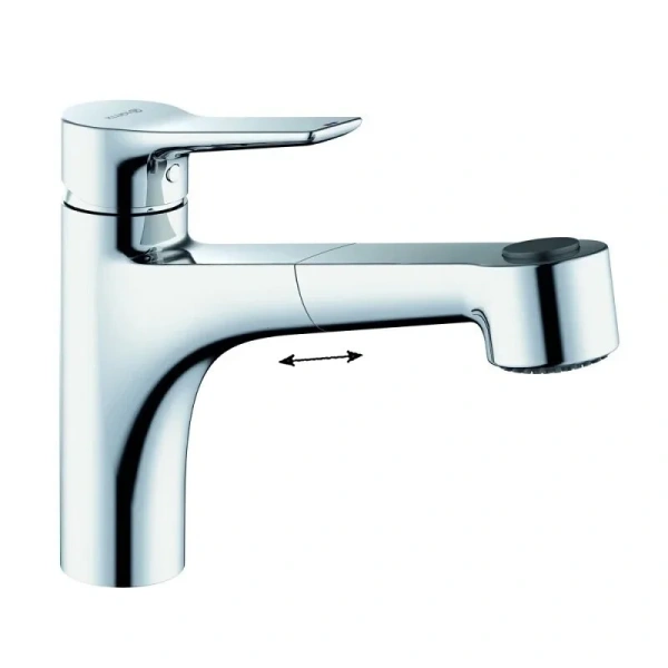 Смеситель для кухни Kludi Mix 32941 выдвижной излив (детальная фотография)