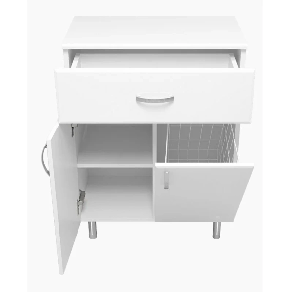 Тумба напольная Misty Люси 60 см с бельевой корзиной Э-Люс07060-011Бк (детальная фотография), 60 см