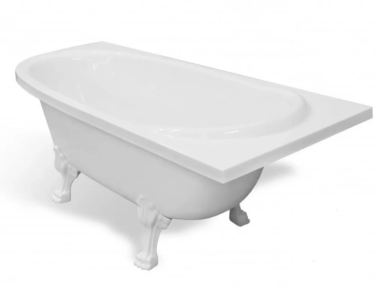 Ванна из литьевого мрамора Эстет Венеция 170x80 см белая глянцевая, правая ФР-00002045 (детальная фотография), литьевой мрамор