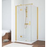 Душевой уголок профиль золотой стекло прозрачное Vegas-glass