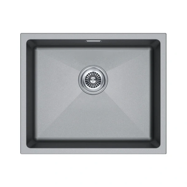 Мойка для кухни Paulmark Lumi 55 см серый металлик LU55-GRM (детальная фотография)