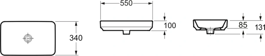 Раковина Lavinia Boho Bathroom Sink 55 см белая 33311004 (детальная фотография), из санфарфора