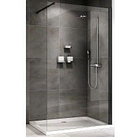 Душевая перегородка Abber Immer Offen 120 см профиль черный