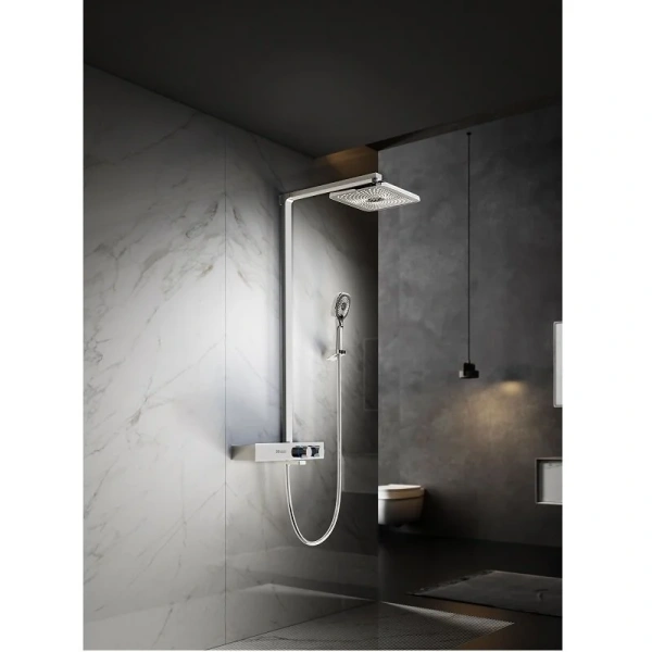 Душевая стойка Vincea Inspire VSFS-3I13T термостатическая (детальная фотография), хром, черные, другие