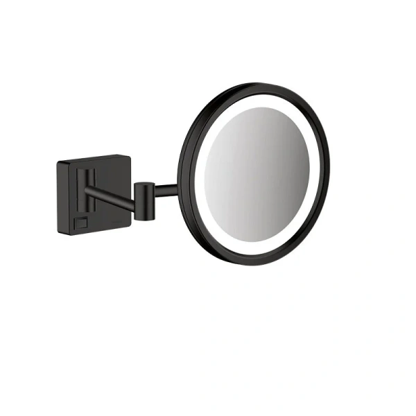 Зеркало с подсветкой Hansgrohe AddStoris черное матовое 41790670 (детальная фотография)