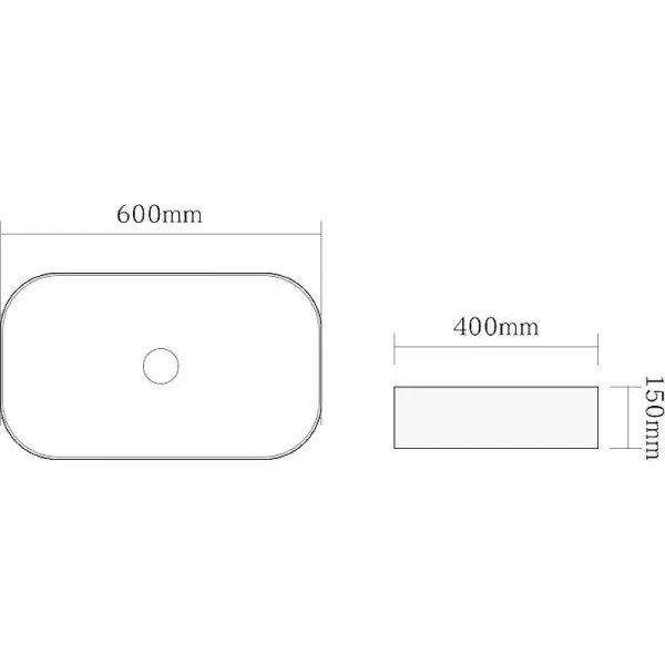 Раковина SantiLine 60 см белая матовая SL-1017MW (детальная фотография), современные, hi-tech
