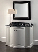 Тумба с мраморной столешницей, цвет полуглянцевый Offwhite, мрамор Botticino Fiorito, Devon&Devon Clarence