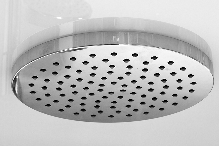 Душевая кабина Deto A 100х100 см с led подсветкой и гидромассажем A01LED+GMKN (детальная фотография), со стеклянными задними стенками