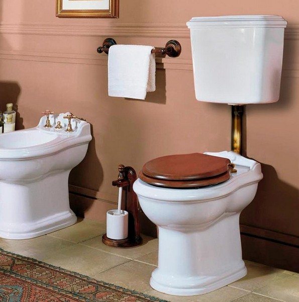 Унитаз напольный Azzurra Jubilaeum белый (детальная фотография), с бачком