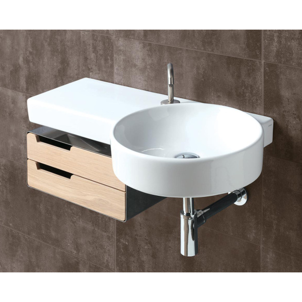 Раковина со столешницей Simas Flow FL 05 (детальная фотография), современные, hi-tech