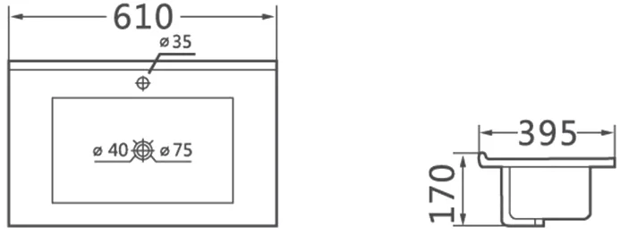 Раковина мебельная Vincea 60 см белая VBS-13960S1 (детальная фотография) index_1