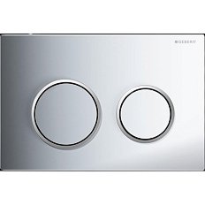 Клавиша смыва Geberit Omega 20 глянцевый хром/кольца матовый хром