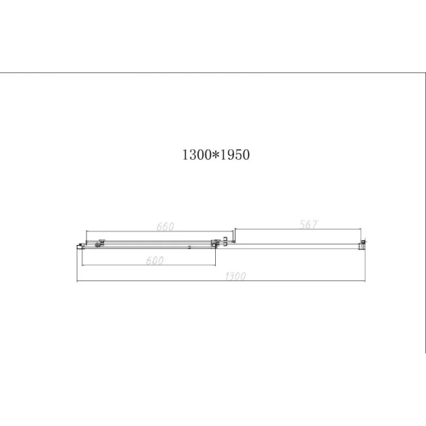 Душевая дверь в нишу Vincea Slim-N 130 см профиль черный стекло тонированное VDS-4SN130CGB (детальная фотография), 130 см