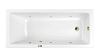 Ванна гидромассажная Whitecross Wave Soft, 160 х 70 см, увеличенная толщина акрила, усиленная армировка, белый/бронза, 0101.160070.100.SOFT.BR