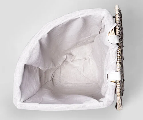 Корзина для белья WasserKRAFT Vils белая WB-560-M (детальная фотография), современные, hi-tech index_1