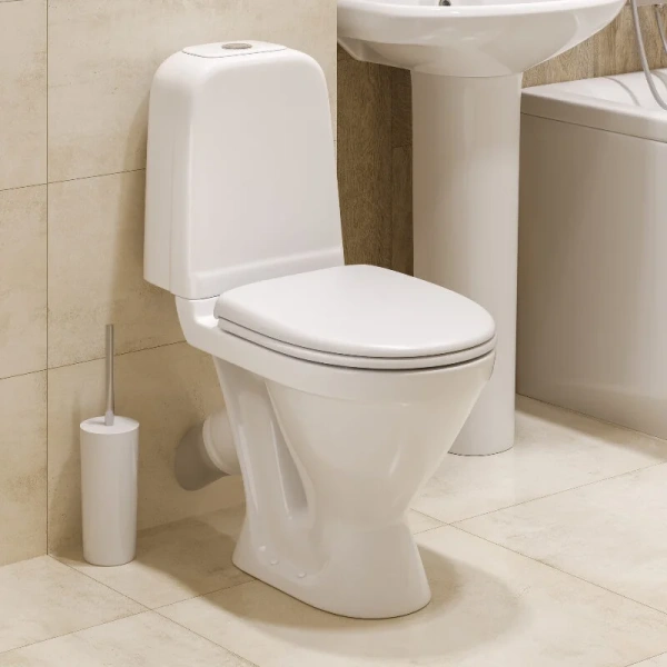 Унитаз компакт Sanita Самарский белый WC.CC/Samarsky/1-P/WHT.G/S1 (детальная фотография), с бачком