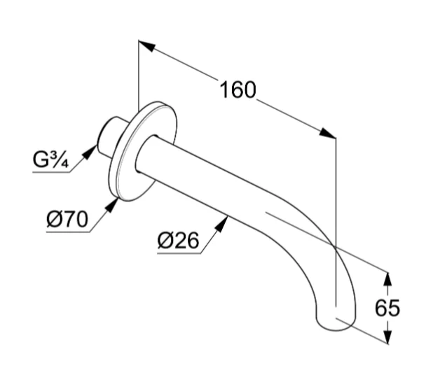 Излив для ванны Kludi Bozz золото брашированное 38505N0 (детальная фотография), в наличии