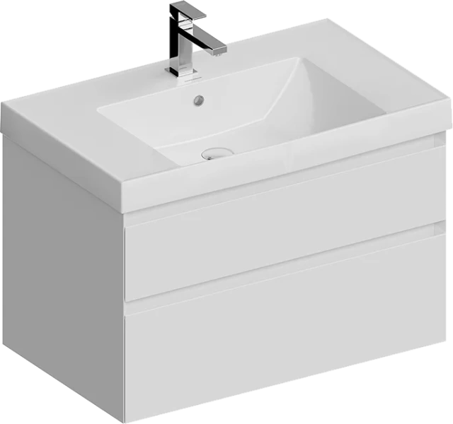 Тумба под раковину подвесная Kerama Marazzi Cubo 80 см белая матовая CUB.80.2\WHT.M (детальная фотография)