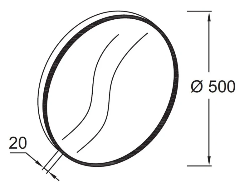 Зеркало Jacob Delafon Odeon Rive Gauche 50 см черный сатин EB1176-S14 (детальная фотография), нет в наличии