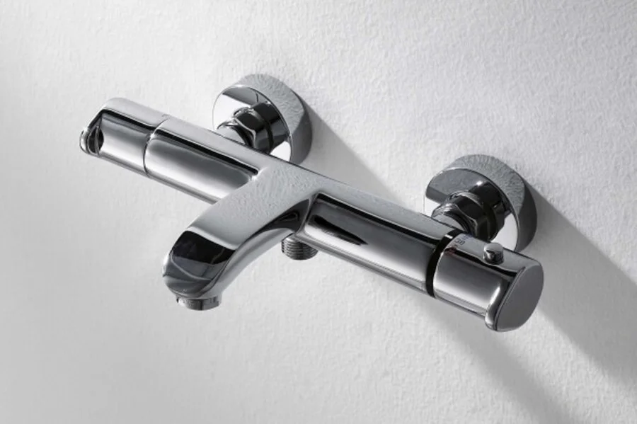 Смеситель термостатический Bravat Waterfall F673114C-01A-RUS (детальная фотография), современные, hi-tech