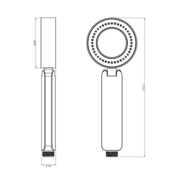 Лейка для душа Lemark хром LM8115C (детальная фотография), душевые лейки