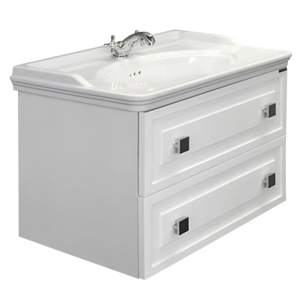 Тумба с раковиной подвесная Comforty Феррара 80 см с ящиком (детальная фотография)