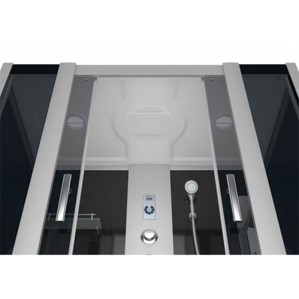 Душевой бокс, задние стенки чёрные, стекло тонированное, Erlit ER 4515TP-C4 ER4515TP-C4 (детальная фотография), с ванной