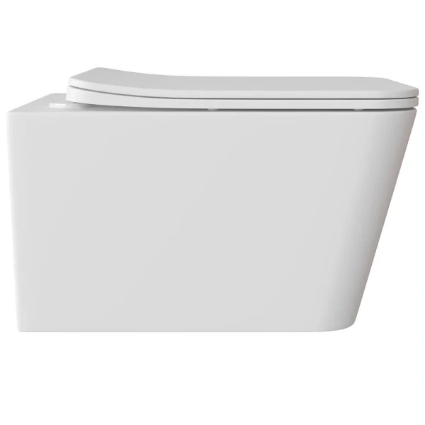 Унитаз подвесной Aqueduto MACIO белый матовый MAC0120 (детальная фотография), безободковые, сиденье с микролифтом , с антивсплеском