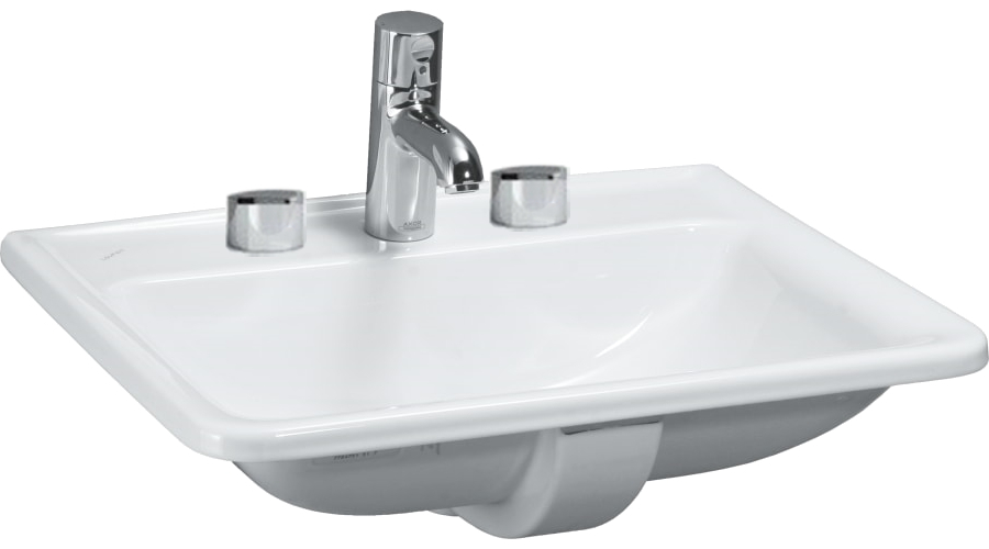 Раковина Laufen Pro 56 см с 3 отверстиями для смесителя 8.1396.1.000.108.1 (детальная фотография)