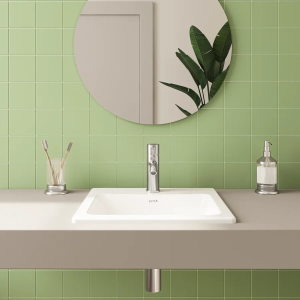 Раковина мебельная VitrA S20 5463 5463B003-0001 (детальная фотография), маленькие, прямоугольной формы